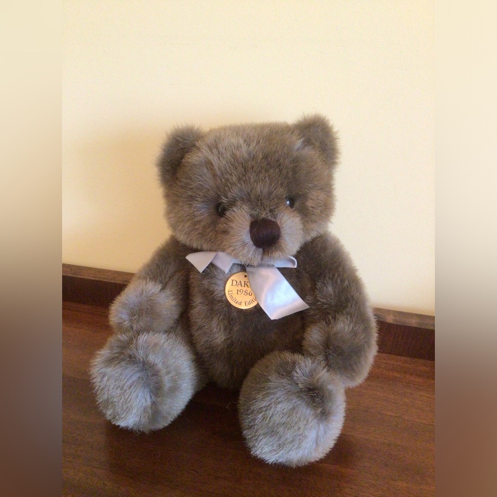 Dakin Plush Teddy Bear with Satin Bow